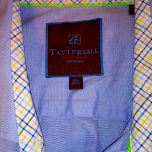 Tattersall London button down french cuffs XL